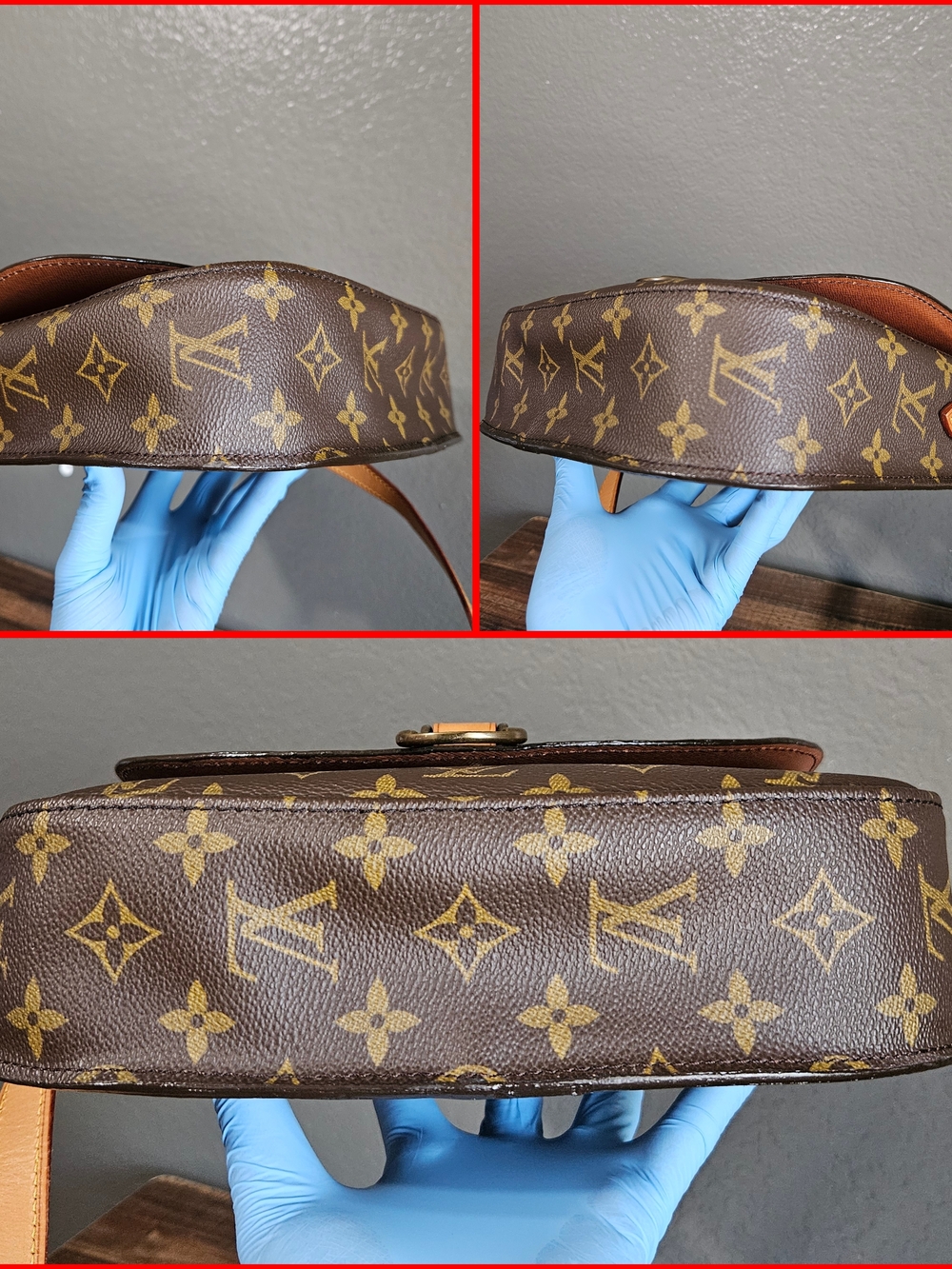 Authentic Louis Vuitton Vintage Saint Cloud GM Monogram Canvas Crossbody 1990 - Picture 12 of 16